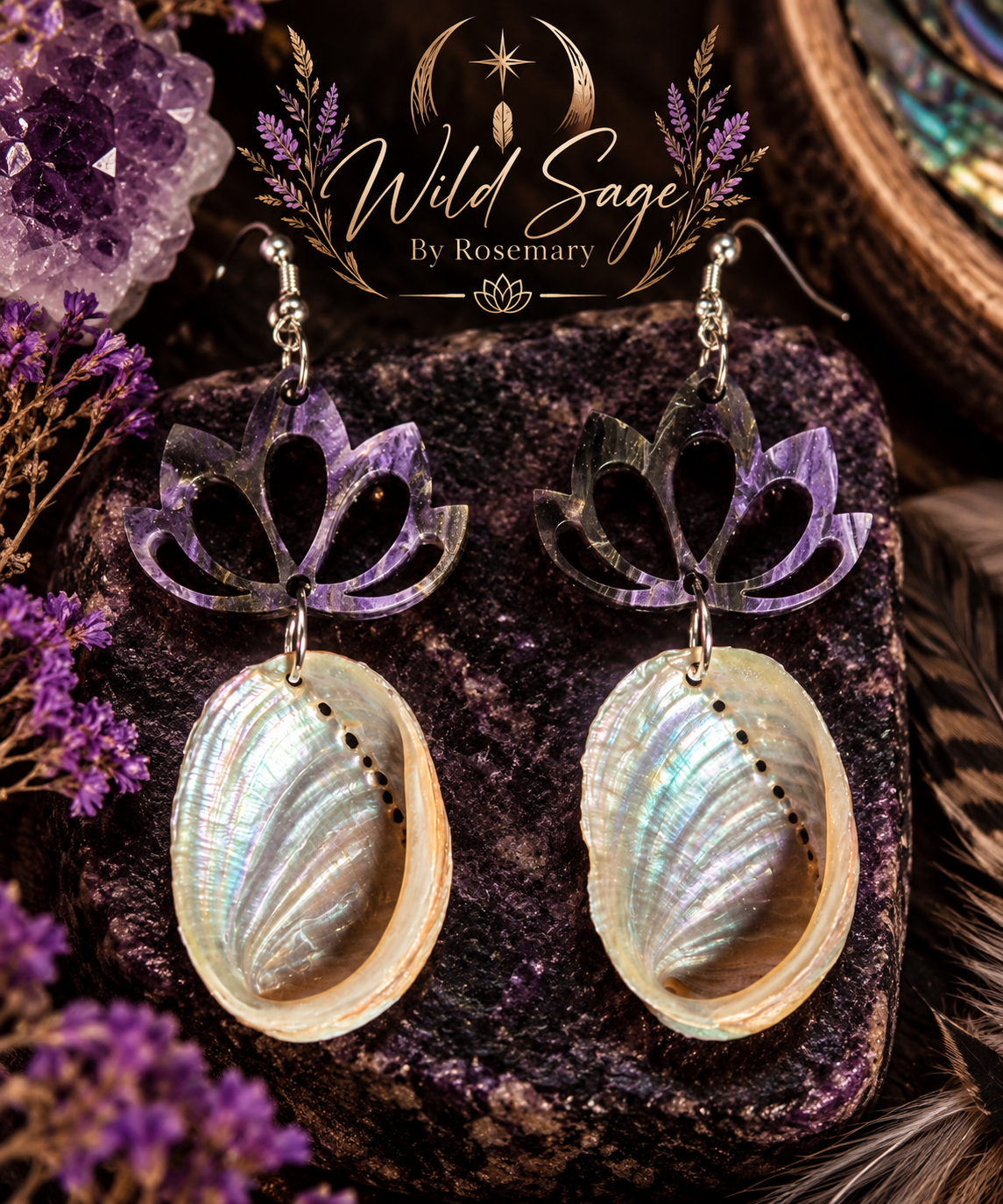 🌙 Moonlight Shell Blossom Earrings