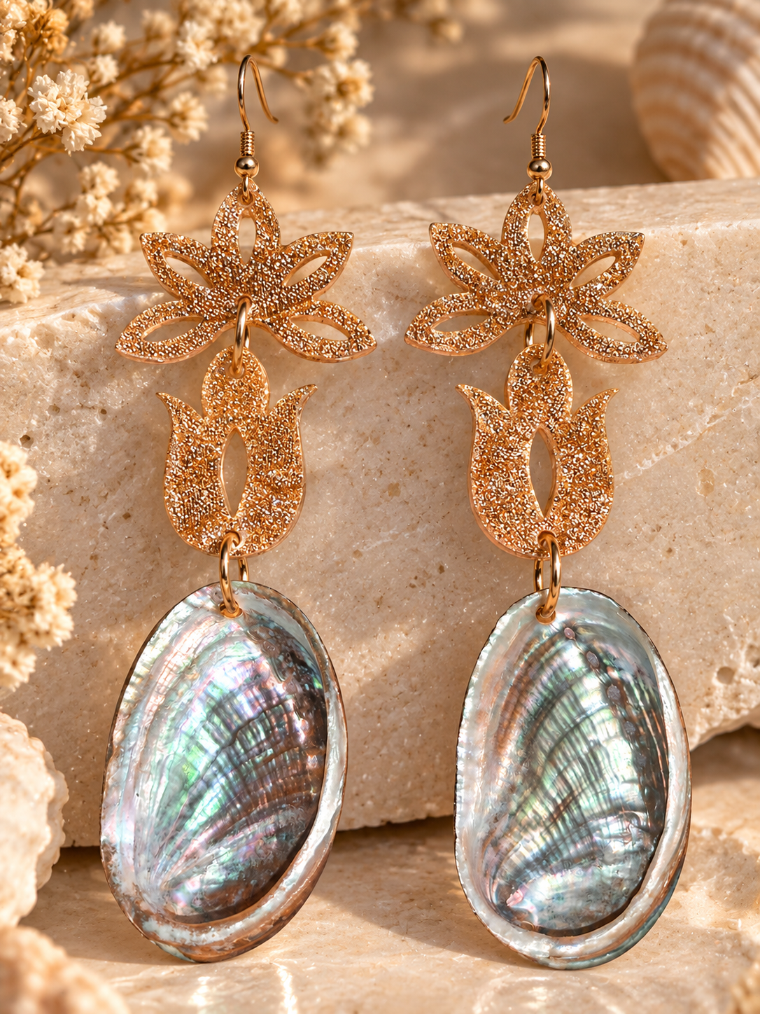 ✨ Abalone Spirit Bloom Earrings ✨